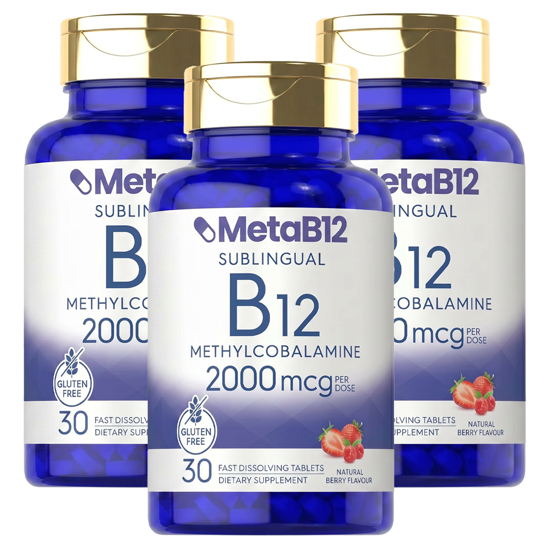 MetaB12™| The only B12 that completely bypasses your intestines — it melts under your tongue and enters your bloodstream directly.